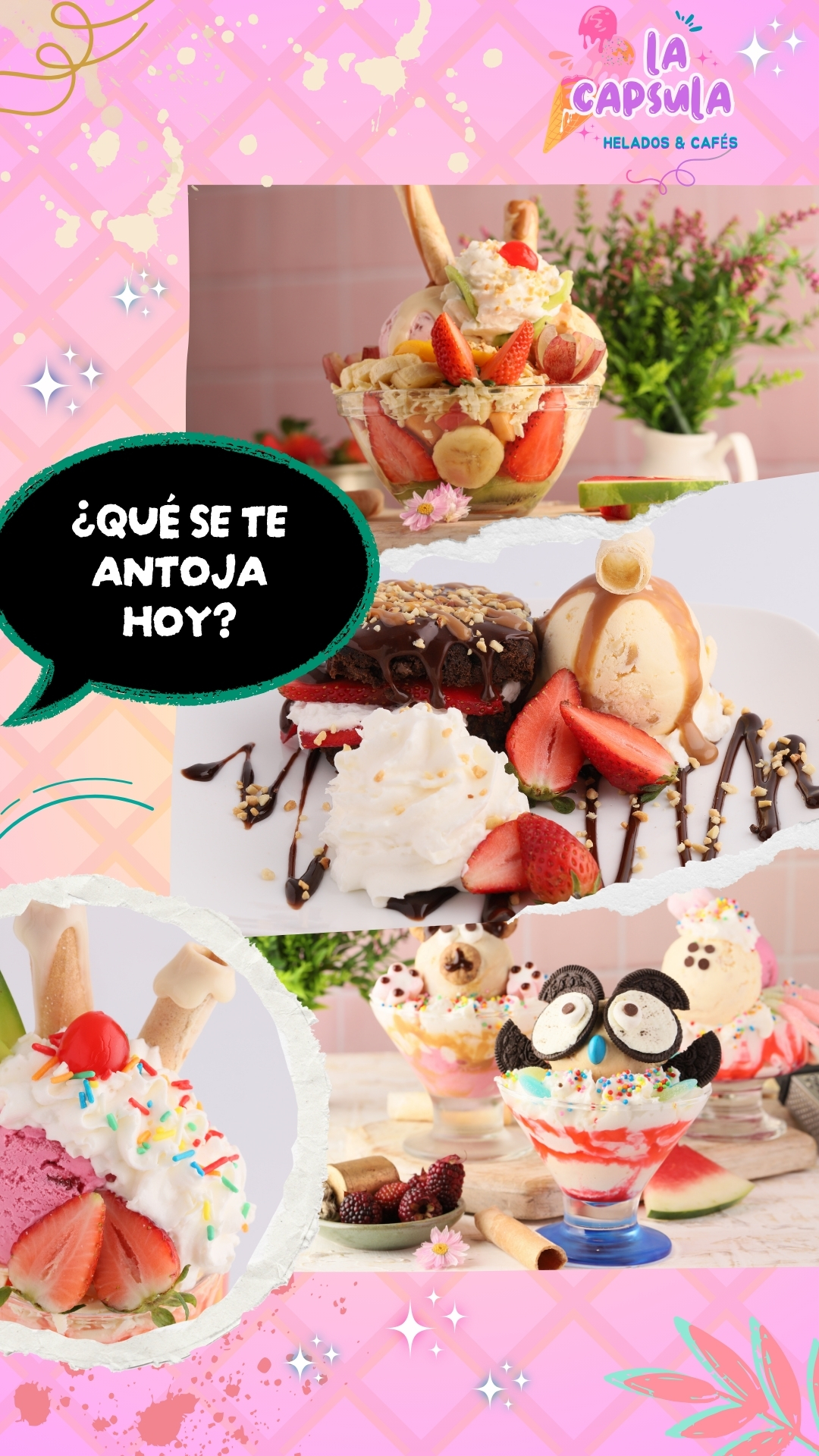 ¿QUE SE TE ANTOJA HOY EN LA CAPSULA, HELADOS Y CAFES